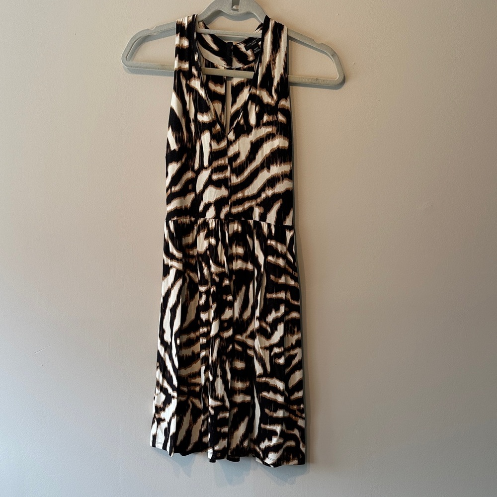 Ann Taylor Zebra Print Sleeveless Dress